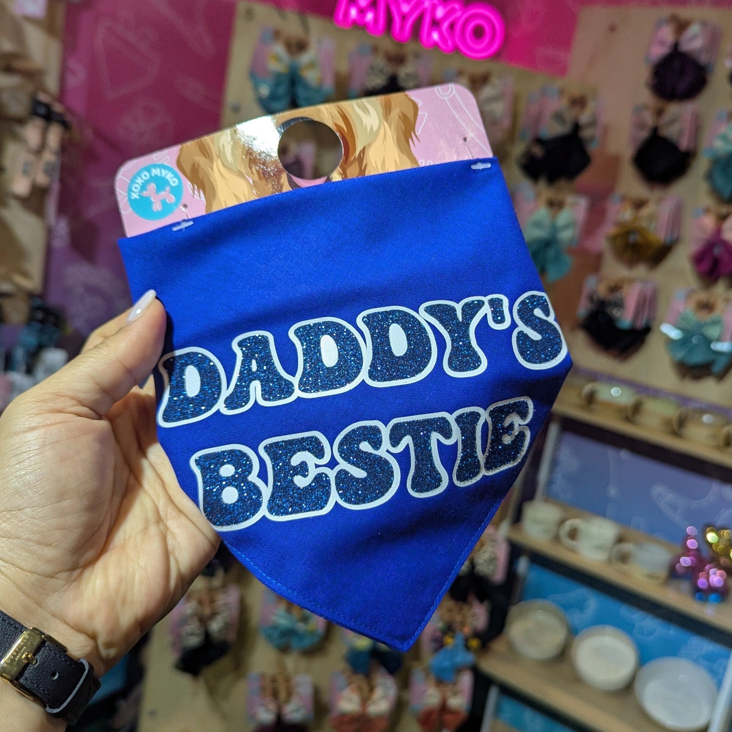 Daddy's Bestie - Tie Up Bandana (One Size)