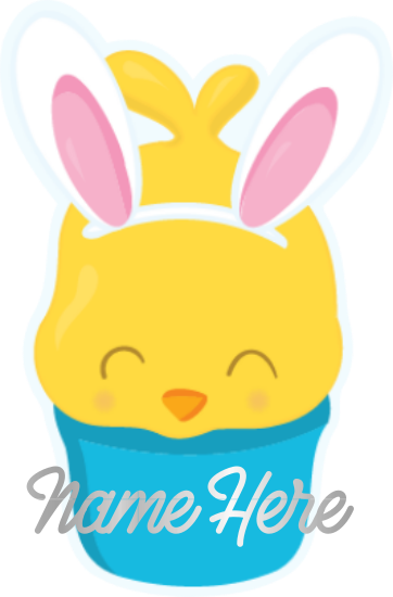 Bunny Chick Blue Easter Add-On