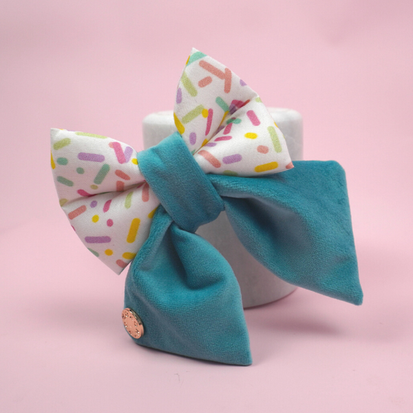 Donut Sprinkles - Turquoise - Sailor Bow