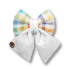 Load image into Gallery viewer, Rainbow Plaid - Sailor Bow
